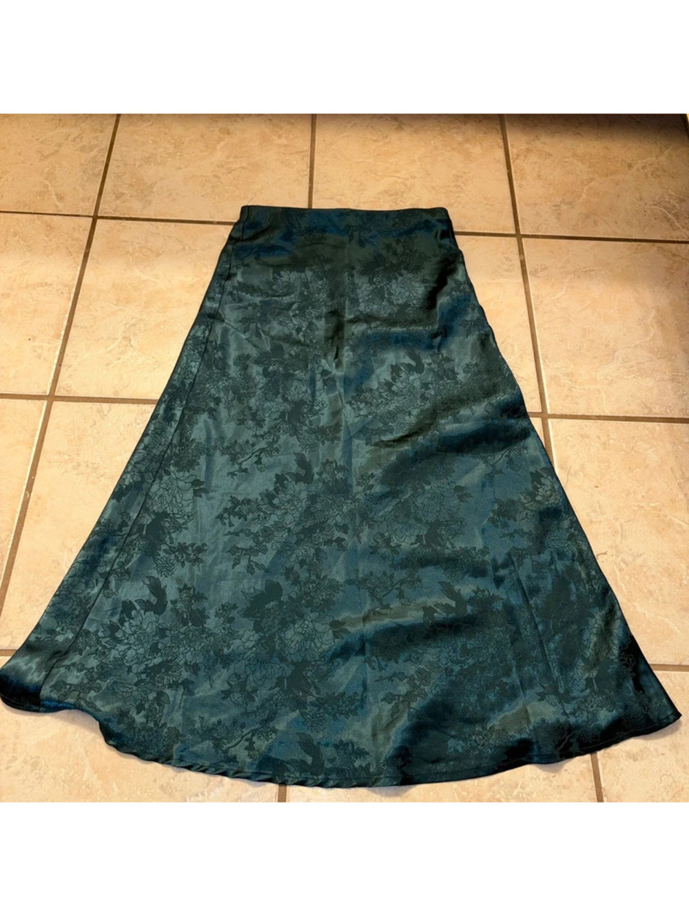 Whimsy Goth Emerald Altered State Green Floral Maxi Shirt